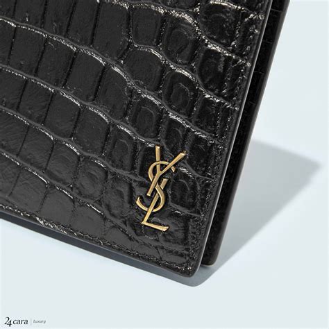 saint laurent crocodile wallet